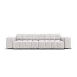 Chicago 4-Sitzer Sofa aus Samt in Silber (Bluvel 03), 244x102x70 cm von Cosmopolitan Design – Bild 1