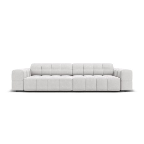 Chicago 4-Sitzer Sofa aus Samt in Silber (Bluvel 03), 244x102x70 cm von Cosmopolitan Design – Bild 1