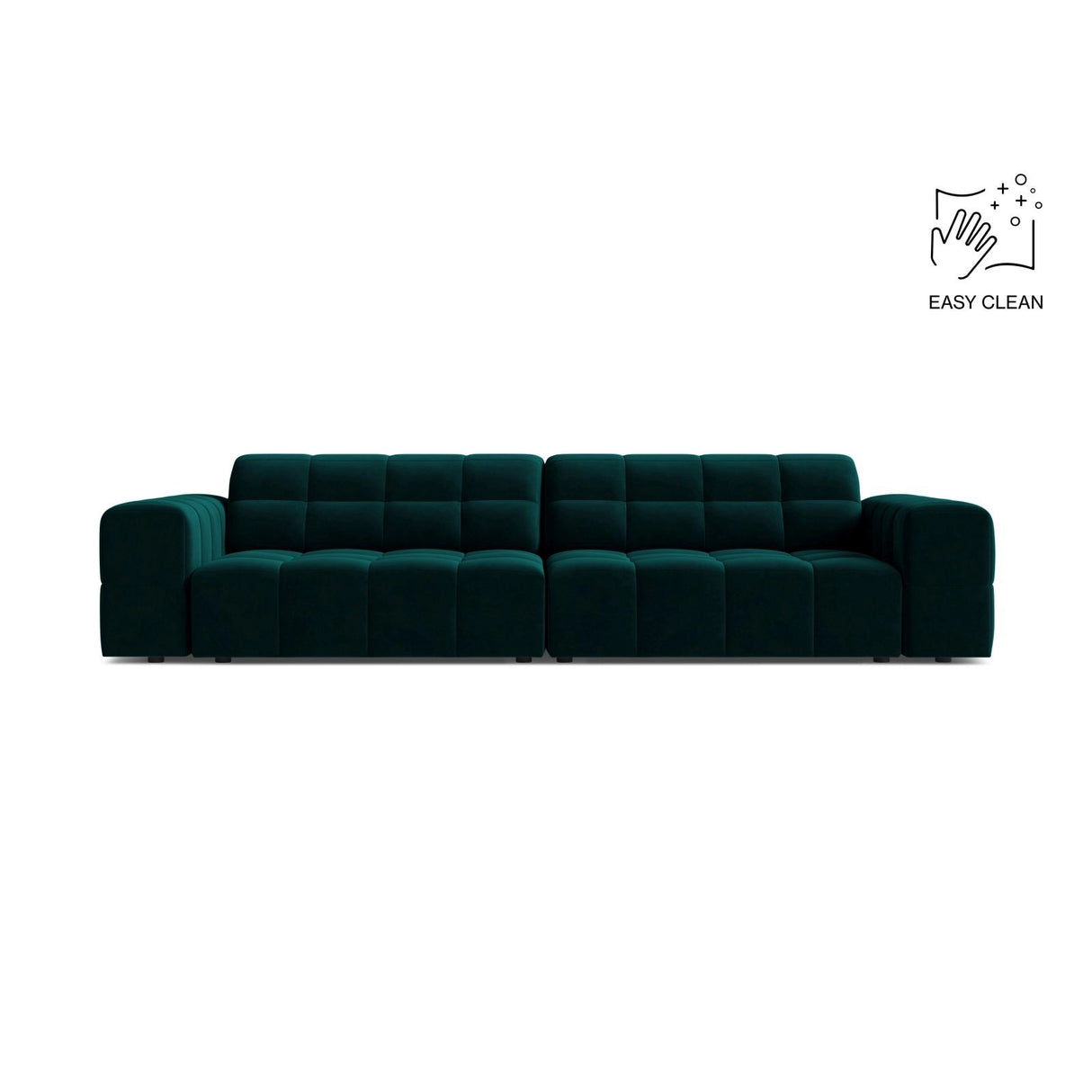 Chicago 4-Sitzer Sofa aus Samt in Tiefes Petrol (Venus 2911), 252x102 cm von Cosmopolitan Design – Bild 1