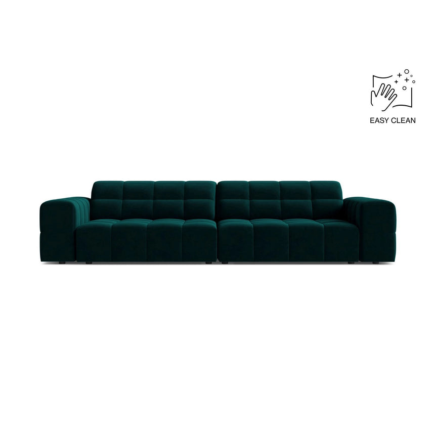 Chicago 4-Sitzer Sofa aus Samt in Tiefes Petrol (Venus 2911), 252x102 cm von Cosmopolitan Design – Bild 1