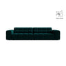 Chicago 4-Sitzer Sofa aus Samt in Tiefes Petrol (Venus 2911), 252x102 cm von Cosmopolitan Design – Bild 1