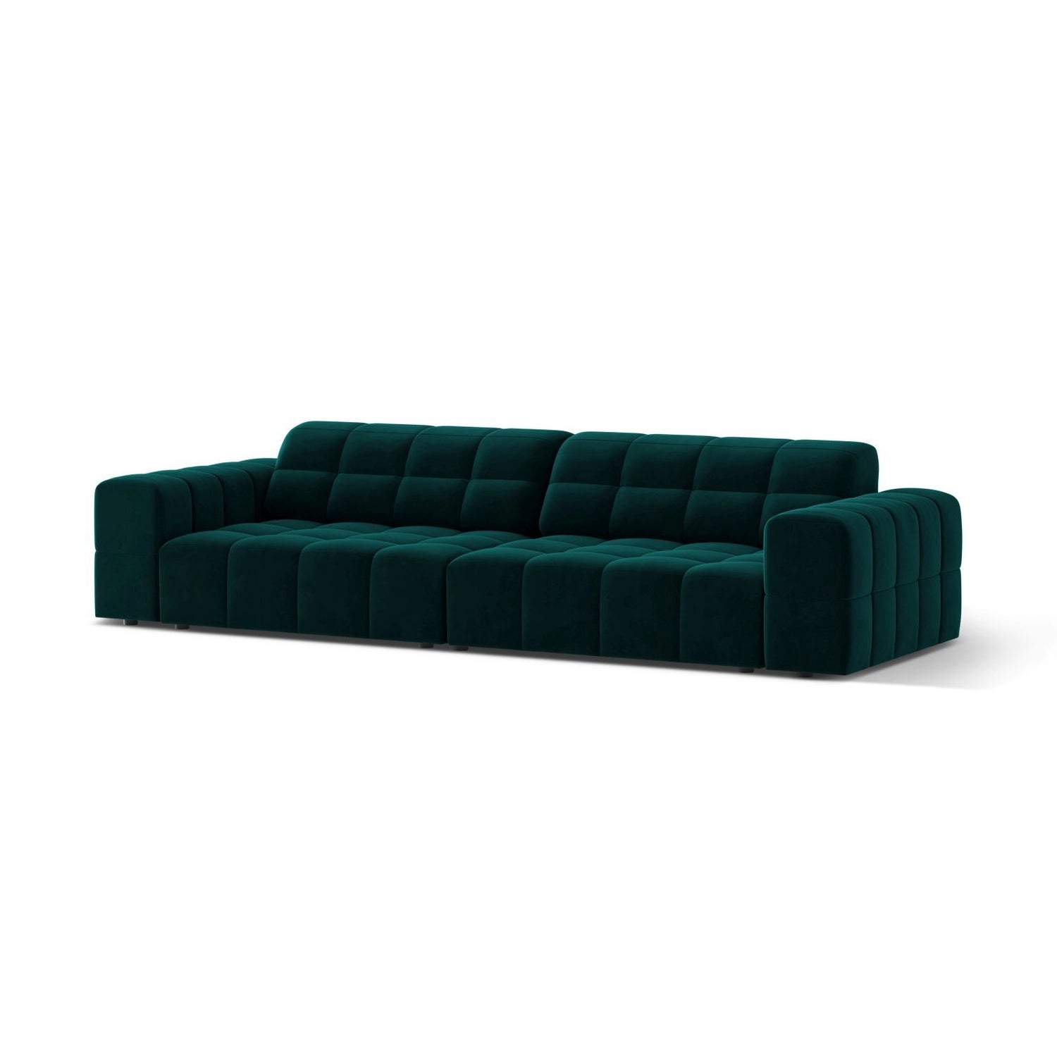Chicago 4-Sitzer Sofa aus Samt in Tiefes Petrol (Venus 2911), 252x102 cm von Cosmopolitan Design – Bild 3