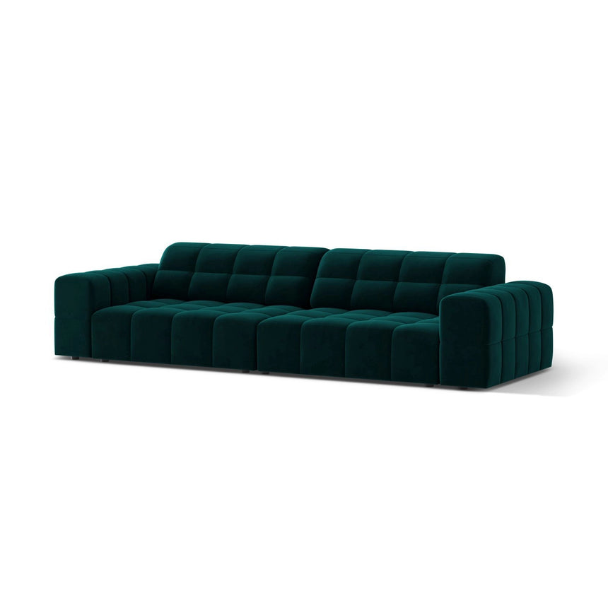 Chicago 4-Sitzer Sofa aus Samt in Tiefes Petrol (Venus 2911), 252x102 cm von Cosmopolitan Design – Bild 3