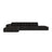 Chicago 5-Sitzer Ecksofa, Linke Seite, aus Chenille in Anthrazit (Eden 21 Black), 348x167 cm von Cosmopolitan Design – Bild 1