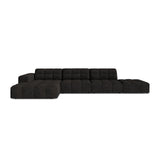 Chicago 5-Sitzer Ecksofa, Linke Seite, aus Chenille in Anthrazit (Eden 21 Black), 348x167 cm von Cosmopolitan Design – Bild 1
