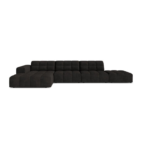 Chicago 5-Sitzer Ecksofa, Linke Seite, aus Chenille in Anthrazit (Eden 21 Black), 348x167 cm von Cosmopolitan Design – Bild 1