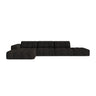 Chicago 5-Sitzer Ecksofa, Linke Seite, aus Chenille in Anthrazit (Eden 21 Black), 348x167 cm von Cosmopolitan Design – Bild 1