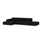 Chicago 5-Sitzer Ecksofa, Linke Seite, aus Chenille in Anthrazit (Eden 21 Black), 348x167 cm von Cosmopolitan Design – Bild 3