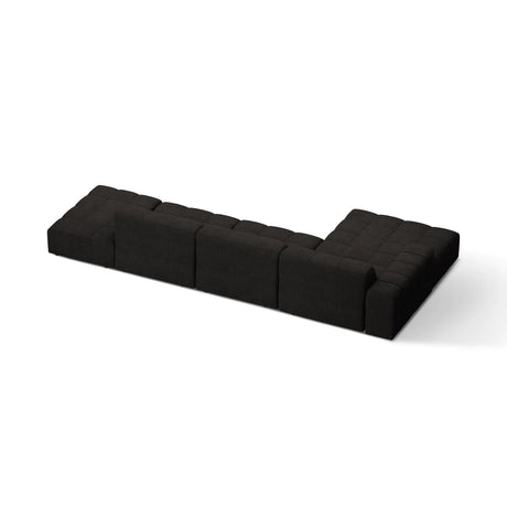 Chicago 5-Sitzer Ecksofa, Linke Seite, aus Chenille in Anthrazit (Eden 21 Black), 348x167 cm von Cosmopolitan Design – Bild 4