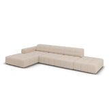Chicago 5-Sitzer Ecksofa, Linke Seite, aus Chenille in Beige (Haga 30), 341x166x70 cm von Cosmopolitan Design – Bild 4