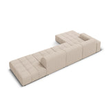 Chicago 5-Sitzer Ecksofa, Linke Seite, aus Chenille in Beige (Haga 30), 341x166x70 cm von Cosmopolitan Design – Bild 5