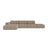 Chicago 5-Sitzer Ecksofa, Linke Seite, aus Chenille in Dunkelbeige (Eden 4 Beige), 348x167 cm von Cosmopolitan Design – Bild 1
