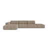 Chicago 5-Sitzer Ecksofa, Linke Seite, aus Chenille in Dunkelbeige (Eden 4 Beige), 348x167 cm von Cosmopolitan Design – Bild 1