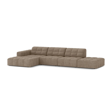 Chicago 5-Sitzer Ecksofa, Linke Seite, aus Chenille in Dunkelbeige (Eden 4 Beige), 348x167 cm von Cosmopolitan Design – Bild 3