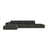 Chicago 5-Sitzer Ecksofa, Linke Seite, aus Chenille in Dunkelgrau (Eden 20 Graphite), 348x167 cm von Cosmopolitan Design – Bild 1