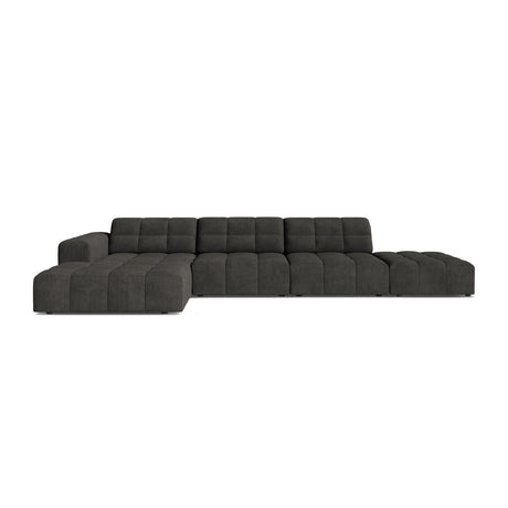 Chicago 5-Sitzer Ecksofa, Linke Seite, aus Chenille in Dunkelgrau (Eden 20 Graphite), 348x167 cm von Cosmopolitan Design – Bild 1