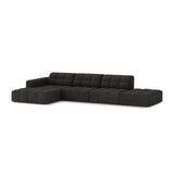 Chicago 5-Sitzer Ecksofa, Linke Seite, aus Chenille in Dunkelgrau (Eden 20 Graphite), 348x167 cm von Cosmopolitan Design – Bild 3
