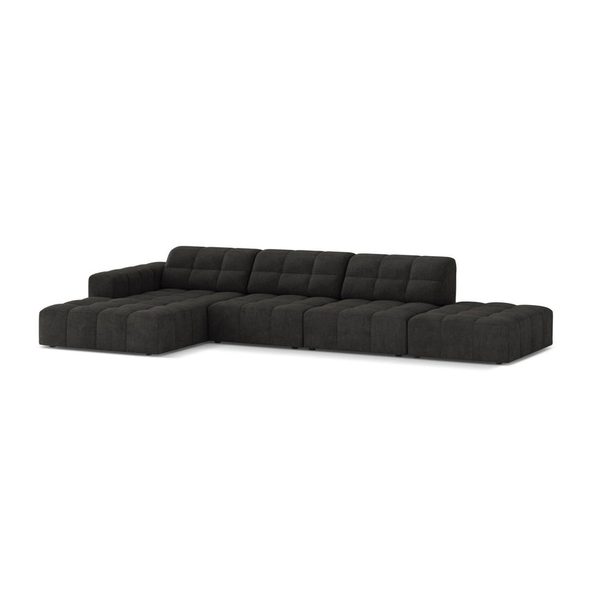 Chicago 5-Sitzer Ecksofa, Linke Seite, aus Chenille in Dunkelgrau (Eden 20 Graphite), 348x167 cm von Cosmopolitan Design – Bild 3