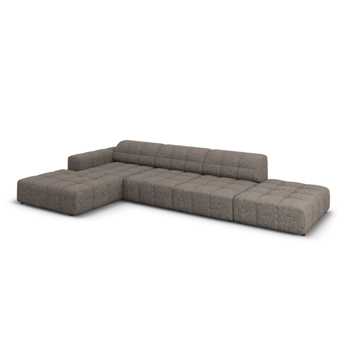 Chicago 5-Sitzer Ecksofa, Linke Seite, aus Chenille in Grau (Haga 16), 341x166x70 cm von Cosmopolitan Design – Bild 4