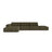 Chicago 5-Sitzer Ecksofa, Linke Seite, aus Chenille in Grün (Eden 12 Olive), 348x167 cm von Cosmopolitan Design – Bild 1