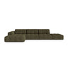 Chicago 5-Sitzer Ecksofa, Linke Seite, aus Chenille in Grün (Eden 12 Olive), 348x167 cm von Cosmopolitan Design – Bild 1