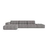 Chicago 5-Sitzer Ecksofa, Linke Seite, aus Chenille in Hellgrau (Eden 18 Grey), 348x167 cm von Cosmopolitan Design – Bild 1