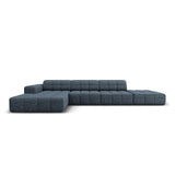 Chicago 5-Sitzer Ecksofa, Linke Seite, aus Chenille in Königsblau (Haga 86), 341x166x70 cm von Cosmopolitan Design – Bild 1
