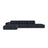 Chicago 5-Sitzer Ecksofa, Linke Seite, aus Chenille in Marineblau (Eden 16 Deep Blue), 348x167 cm von Cosmopolitan Design – Bild 1