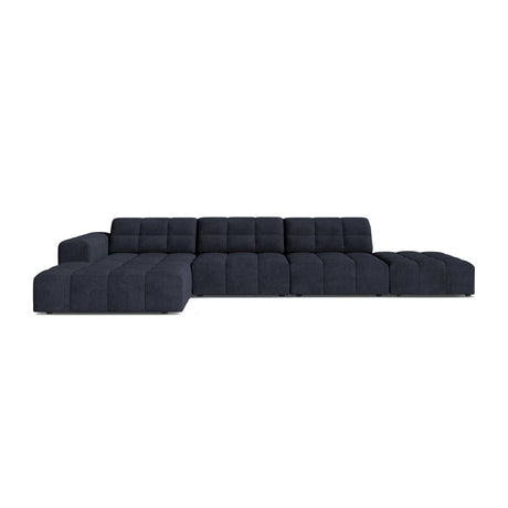 Chicago 5-Sitzer Ecksofa, Linke Seite, aus Chenille in Marineblau (Eden 16 Deep Blue), 348x167 cm von Cosmopolitan Design – Bild 1