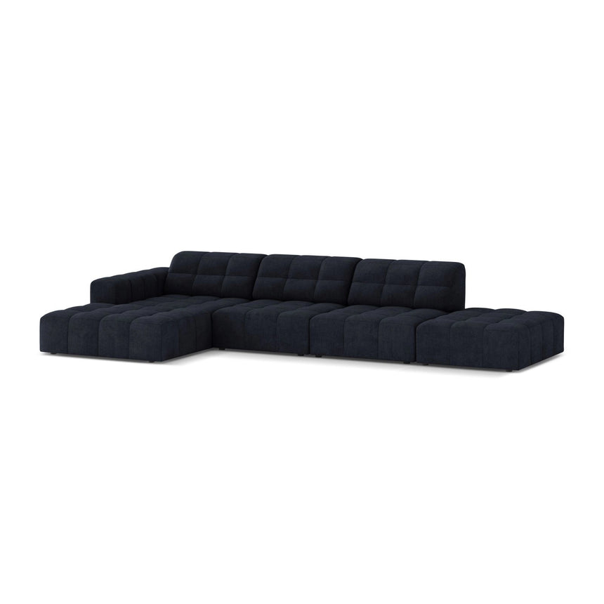 Chicago 5-Sitzer Ecksofa, Linke Seite, aus Chenille in Marineblau (Eden 16 Deep Blue), 348x167 cm von Cosmopolitan Design – Bild 3