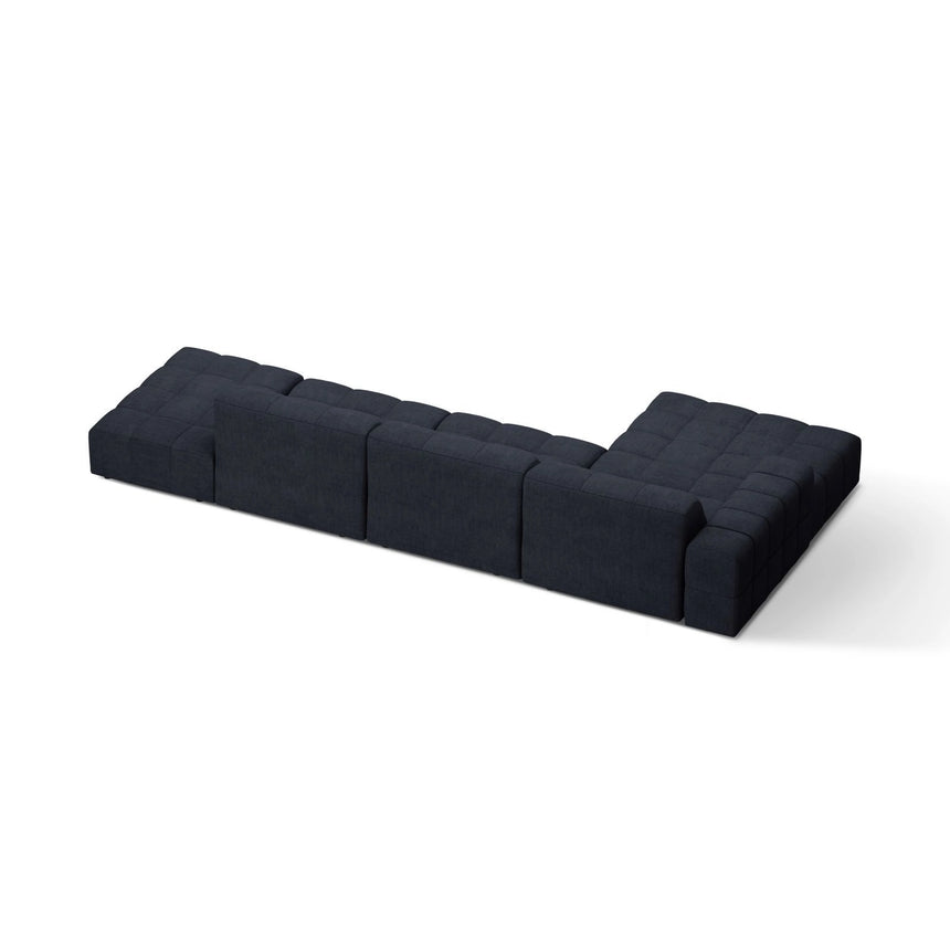 Chicago 5-Sitzer Ecksofa, Linke Seite, aus Chenille in Marineblau (Eden 16 Deep Blue), 348x167 cm von Cosmopolitan Design – Bild 4