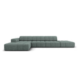 Chicago 5-Sitzer Ecksofa, Linke Seite, aus Chenille in Petrol (Haga 78), 341x166x70 cm von Cosmopolitan Design – Bild 1