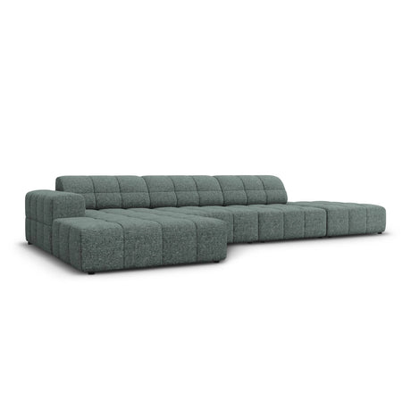 Chicago 5-Sitzer Ecksofa, Linke Seite, aus Chenille in Petrol (Haga 78), 341x166x70 cm von Cosmopolitan Design – Bild 3