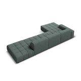 Chicago 5-Sitzer Ecksofa, Linke Seite, aus Chenille in Petrol (Haga 78), 341x166x70 cm von Cosmopolitan Design – Bild 5