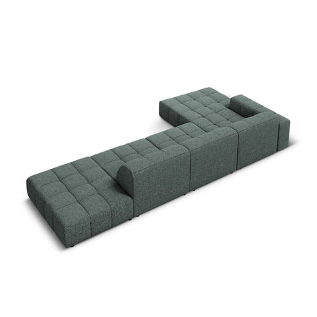 Chicago 5-Sitzer Ecksofa, Linke Seite, aus Chenille in Petrol (Haga 78), 341x166x70 cm von Cosmopolitan Design – Bild 5