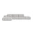 Chicago 5-Sitzer Ecksofa, Linke Seite, aus Chenille in Silber (Eden 17 Silver), 348x167 cm von Cosmopolitan Design – Bild 1