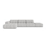Chicago 5-Sitzer Ecksofa, Linke Seite, aus Chenille in Silber (Eden 17 Silver), 348x167 cm von Cosmopolitan Design – Bild 1
