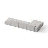 Chicago 5-Sitzer Ecksofa, Linke Seite, aus Chenille in Silber (Eden 17 Silver), 348x167 cm von Cosmopolitan Design – Bild 4