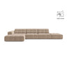 Chicago 5-Sitzer Ecksofa, Linke Seite, aus Samt in Beige (Venus 2928), 348x167 cm von Cosmopolitan Design – Bild 1