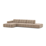 Chicago 5-Sitzer Ecksofa, Linke Seite, aus Samt in Beige (Venus 2928), 348x167 cm von Cosmopolitan Design – Bild 3