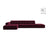 Chicago 5-Sitzer Ecksofa, Linke Seite, aus Samt in Burgund (Venus 2932), 348x167 cm von Cosmopolitan Design – Bild 1