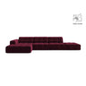 Chicago 5-Sitzer Ecksofa, Linke Seite, aus Samt in Burgund (Venus 2932), 348x167 cm von Cosmopolitan Design – Bild 1