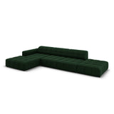Chicago 5-Sitzer Ecksofa, Linke Seite, aus Samt in Flaschengrün (Bluvel 78), 341x166x70 cm von Cosmopolitan Design – Bild 4