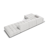 Chicago 5-Sitzer Ecksofa, Linke Seite, aus Samt in Silber (Bluvel 03), 341x166x70 cm von Cosmopolitan Design – Bild 5