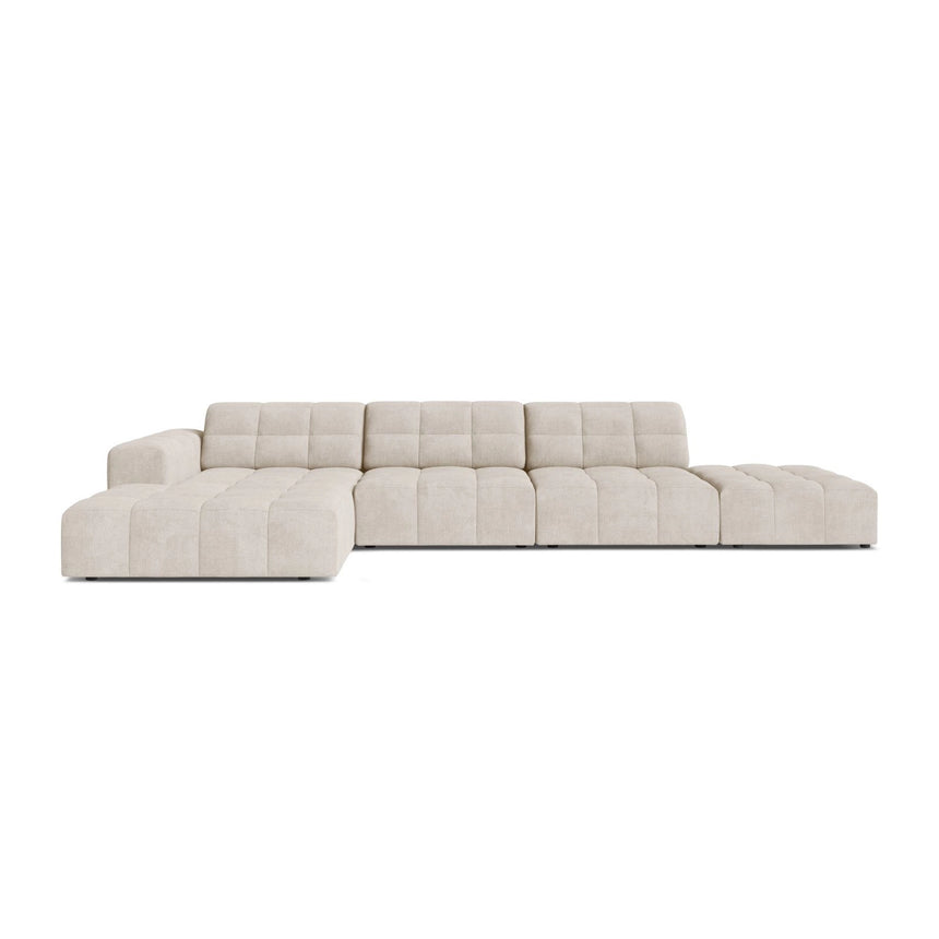 Chicago 5-Sitzer Ecksofa, Linke Seite, aus Samt oder Chenille, 348x167 cm von Cosmopolitan Design – Bild 1
