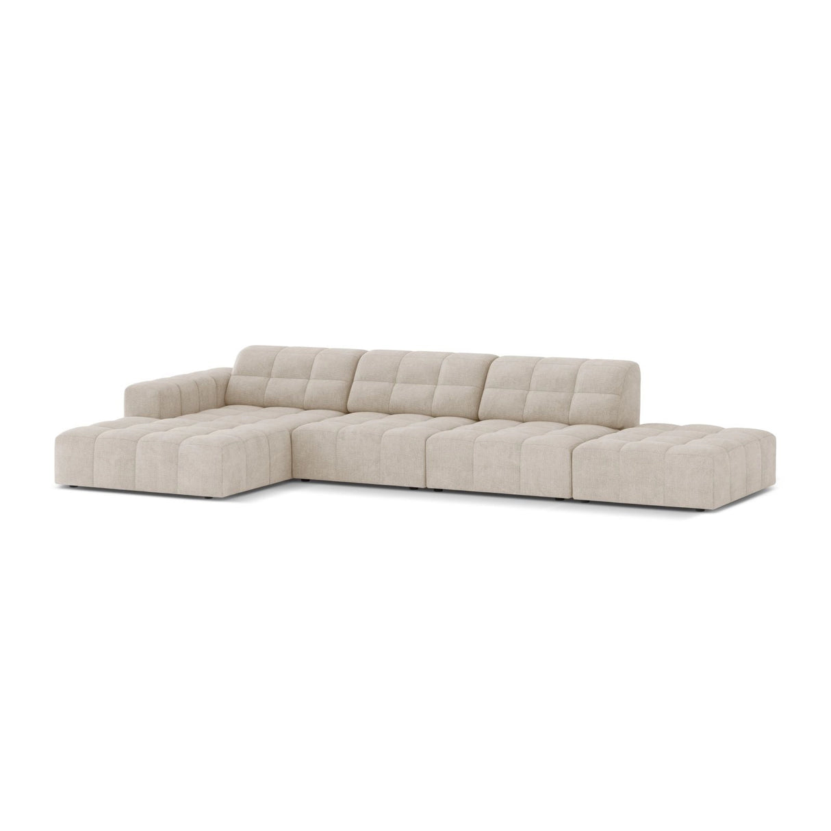 Chicago 5-Sitzer Ecksofa, Linke Seite, aus Samt oder Chenille, 348x167 cm von Cosmopolitan Design – Bild 3