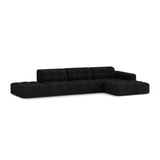 Chicago 5-Sitzer Ecksofa, Rechte Seite, aus Chenille in Anthrazit (Eden 21 Black), 348x167 cm von Cosmopolitan Design – Bild 3