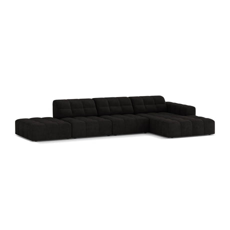 Chicago 5-Sitzer Ecksofa, Rechte Seite, aus Chenille in Anthrazit (Eden 21 Black), 348x167 cm von Cosmopolitan Design – Bild 3