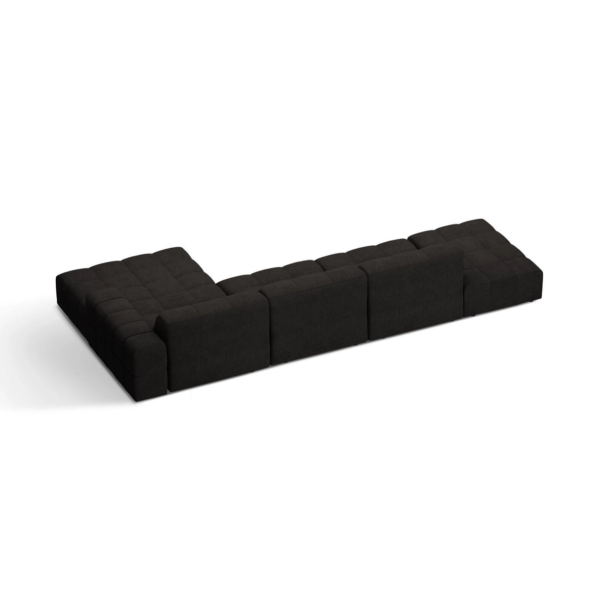 Chicago 5-Sitzer Ecksofa, Rechte Seite, aus Chenille in Anthrazit (Eden 21 Black), 348x167 cm von Cosmopolitan Design – Bild 4