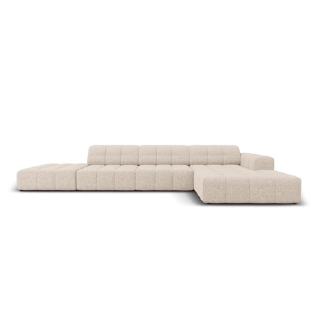 Chicago 5-Sitzer Ecksofa, Rechte Seite, aus Chenille in Beige (Haga 30), 341x166x70 cm von Cosmopolitan Design – Bild 1